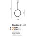 Pendule, Lustre suspendate - Lustra / Pendul LED design circular MASSIMA 40 BK