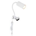 Veioza, lampa de birou cu clema design modern Robby alb