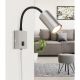 Veioze - Aplica de perete cu spot directionabil design modern Robby nichel mat