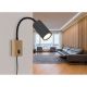 Aplice, corpuri de iluminat pentru pereti - Aplica de perete cu spot directionabil design modern Robby lemn