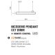 Pendule, Lustre suspendate - Lustra LED suspendata cu telecomanda NICODEMO CCT DIMM BK