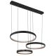 Pendule, Lustre suspendate - Lustra LED suspendata cu telecomanda design modern Halli negru, auriu