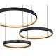 Pendule, Lustre suspendate - Lustra LED suspendata cu telecomanda design modern Halli negru, auriu