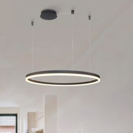 Pendule, Lustre suspendate - Lustra LED XXL cu telecomanda design modern circular HALO 150 CCT BK