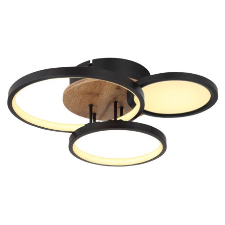 Plafoniere - Plafoniera LED design modern Sid negru, maro