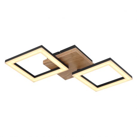 Plafoniere - Plafoniera LED design modern Kerry negru, maro 30W