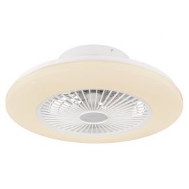 Lustre cu ventilator - Lustra LED cu ventilator si telecomanda design modern Kello alb