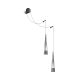Aplice, corpuri de iluminat pentru pereti - Aplica de perete cu 2 pendule LED design modern Sintesi