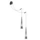 Aplice, corpuri de iluminat pentru pereti - Aplica de perete cu 2 pendule LED design modern Sintesi