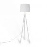 Lampadar, Lampa de podea cu trepied din lemn Calvin alb