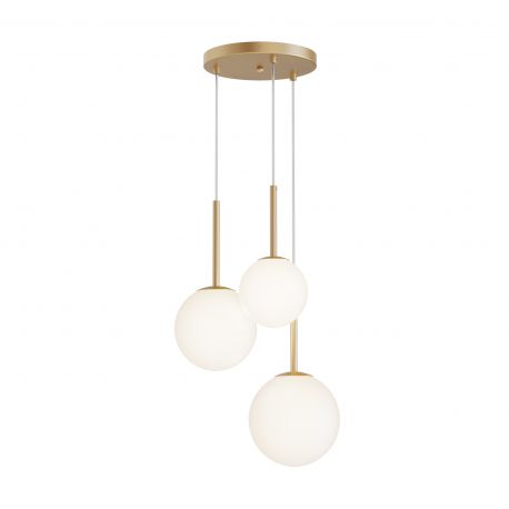 Pendule, Lustre suspendate - Lustra cu 3 pendule design modern Basic form auriu