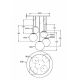 Pendule, Lustre suspendate - Lustra cu 5 pendule design modern Basic form auriu