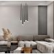 Pendule, Lustre suspendate - Lustra LED cu 5 pendule design modern Cascade negru