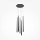 Pendule, Lustre suspendate - Lustra LED cu 5 pendule design modern Cascade negru