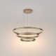 Pendule, Lustre suspendate - Lustra cu 3 inele LED design modern Rim alama 80cm, 3000K