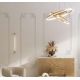Pendule, Lustre suspendate - Lustra cu 3 inele LED design modern Rim alama 80cm, 3000K