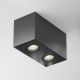 Plafoniere - Plafoniera cu 2 spoturi design tehnic Atom negru