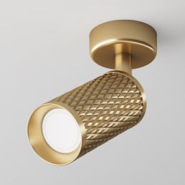 Plafoniere cu spoturi, Spoturi aplicate - Aplica de perete / tavan design tehnic Focus auriu