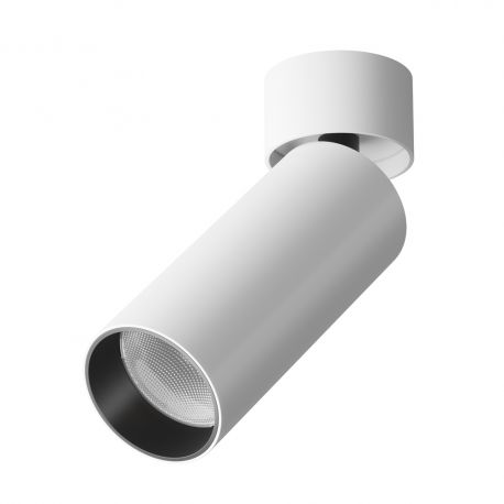 Plafoniere cu spoturi, Spoturi aplicate - Spot LED aplicat directionabil, dimabil, design tehnic Focus alb, 4000K