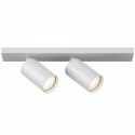 Aplica de perete / tavan cu 2 spoturi directionabile design tehnic Focus S alb