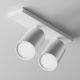 Plafoniere cu spoturi, Spoturi aplicate - Aplica de perete / tavan cu 2 spoturi directionabile design tehnic Focus S alb