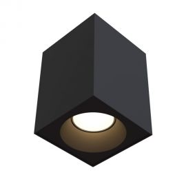Plafoniere cu spoturi, Spoturi aplicate - Spot aplicat, plafoniera pentru baie design modern IP65 Zoom negru 9x9cm