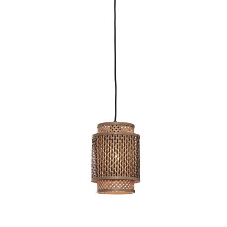 Pendule, Lustre suspendate - Lustra eco din bambus Bhutan S, tube 18x25 bl/nat