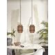 Pendule, Lustre suspendate - Lustra eco din bambus Bhutan S, tube 18x25 bl/nat