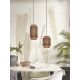 Pendule, Lustre suspendate - Lustra eco din bambus Bhutan L, tube 18x35 bl/nat