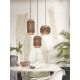 Pendule, Lustre suspendate - Lustra eco din bambus Bhutan L, tube 18x35 bl/nat