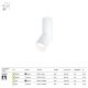 Plafoniere - Plafoniera LED design tehnic Planet alb 4000K