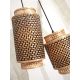 Pendule, Lustre suspendate - Lustra eco din bambus Bhutan/2-Shades bl/nat