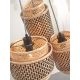 Pendule, Lustre suspendate - Lustra eco din bambus Bhutan/3-Shades bl/nat