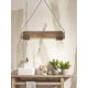 Pendule, Lustre suspendate - Lustra eco din bambus Bhutan cilinder 85cm, bl/nat