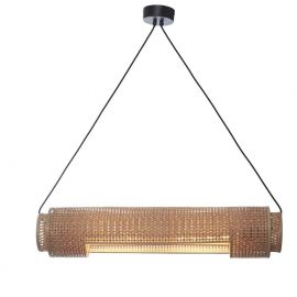Pendule, Lustre suspendate - Lustra eco din bambus Bhutan cilinder 85cm, nat