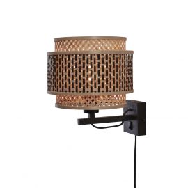 Aplice, corpuri de iluminat pentru pereti - Aplica de perete eco din bambus Bhutan/Shade 2520 bl/nat, bl