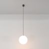 Pendul LED design tehnic Luna negru, 4000K