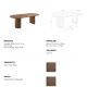 Mese dining - Masa dining design LUX din furnir de nuc 240cmx105cm
