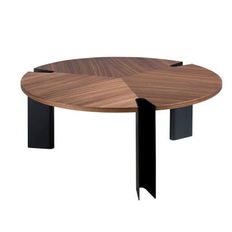 Masute Living - Masuta de cafea moderna design LUX Wood and Black, 90cm