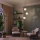 Pendule, Lustre suspendate - Pendul LED incastrabil design tehnic Luna negru, 3000K