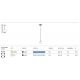 Pendule, Lustre suspendate - Pendul LED incastrabil design tehnic Luna negru, 3000K