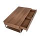 Masute Living - Masuta de cafea moderna design LUX Walnut and Chrome