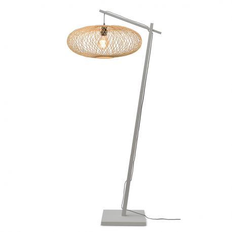 Lampadare - Lampadar eco din bambus Cango L white/60x25 nat