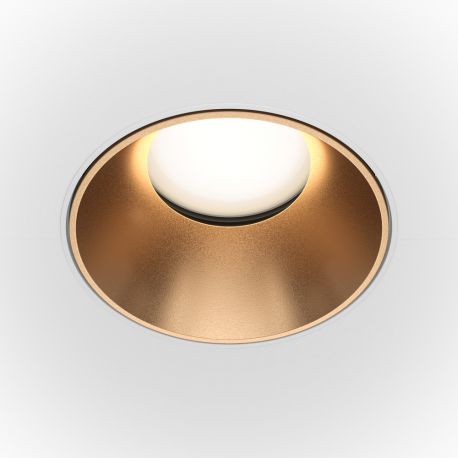 Plafoniere cu spoturi, Spoturi aplicate - Spot incastrabil design tehnic Share alb, auriu mat 10,2cm