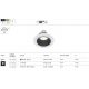 Plafoniere cu spoturi, Spoturi aplicate - Spot incastrabil design tehnic Share alb, auriu mat 10,2cm