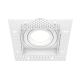 Plafoniere cu spoturi, Spoturi aplicate - Spot incastrabil directionabil design tehnic Atom alb 13x13cm