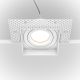 Plafoniere cu spoturi, Spoturi aplicate - Spot incastrabil directionabil design tehnic Atom alb 13x13cm