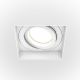 Plafoniere cu spoturi, Spoturi aplicate - Spot incastrabil directionabil design tehnic Atom alb 13x13cm