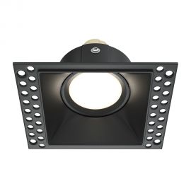 Plafoniere cu spoturi, Spoturi aplicate - Spot incastrabil design tehnic Dot negru 11,2x11,2cm