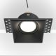 Plafoniere cu spoturi, Spoturi aplicate - Spot incastrabil design tehnic Dot negru 11,2x11,2cm